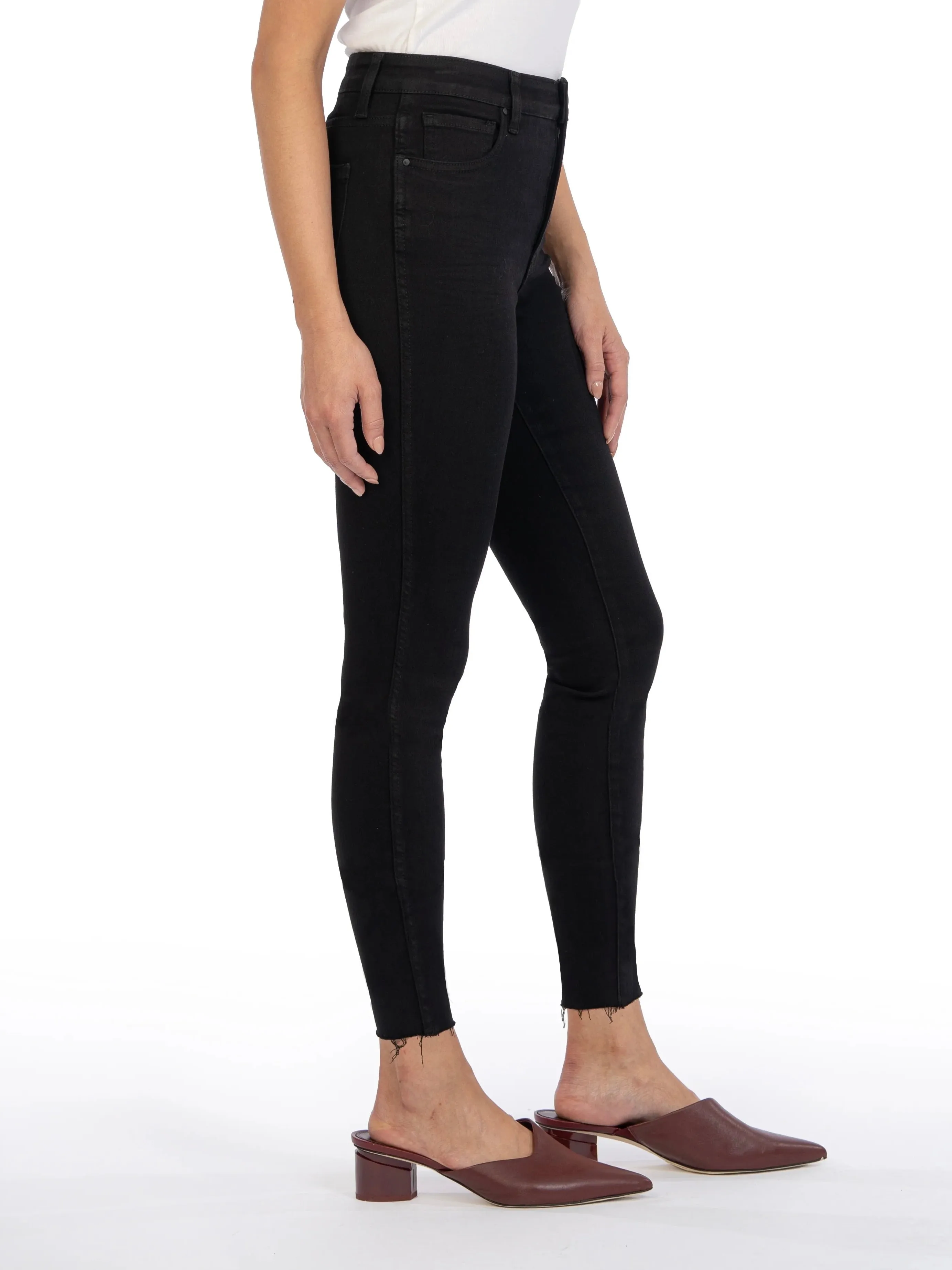 Connie High Rise Ankle Skinny Jean - Black FINAL SALE