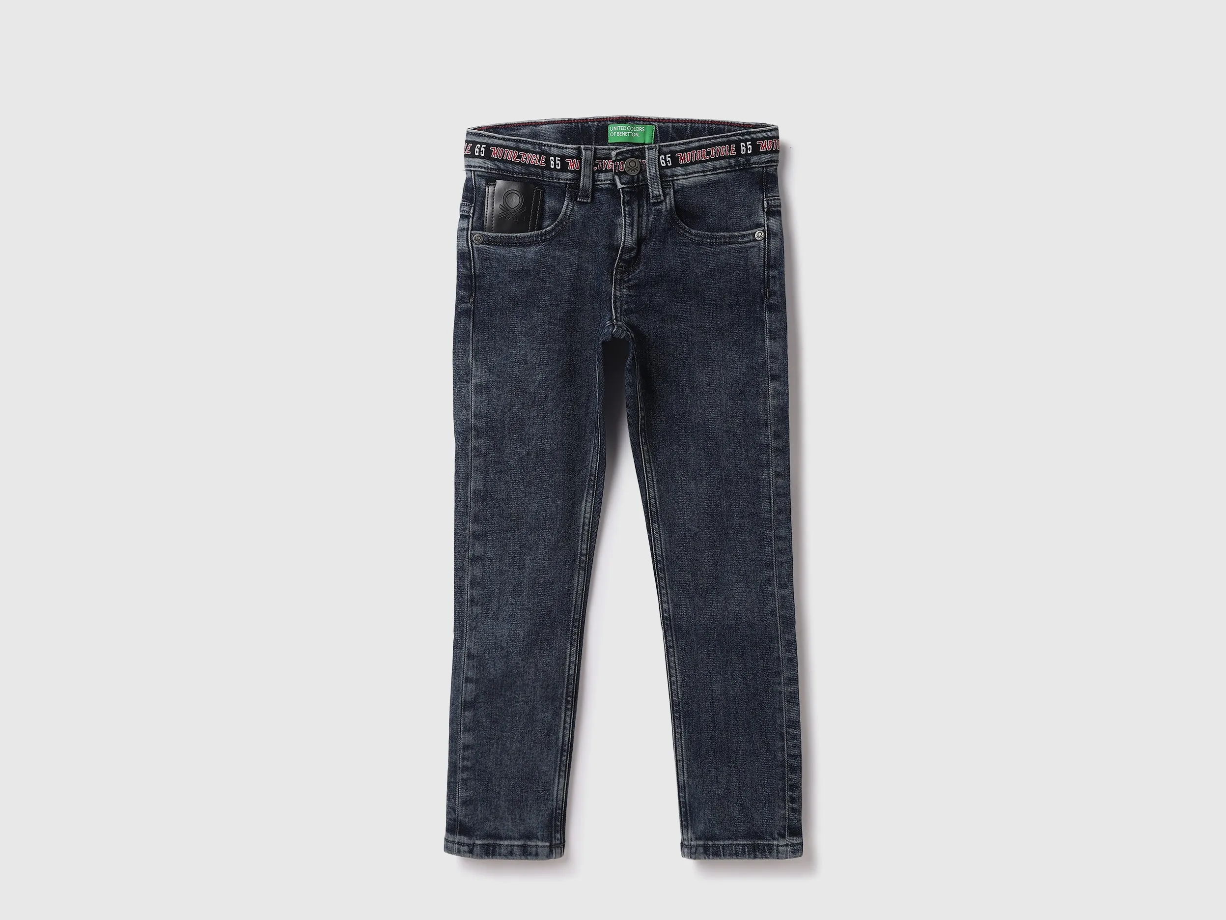 Cotton Blend Solid Regular Length Boys Jeans
