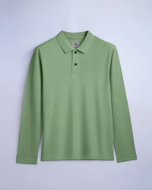 Cotton Polo Full Sleeve Unisex Light Pista Without Pocket