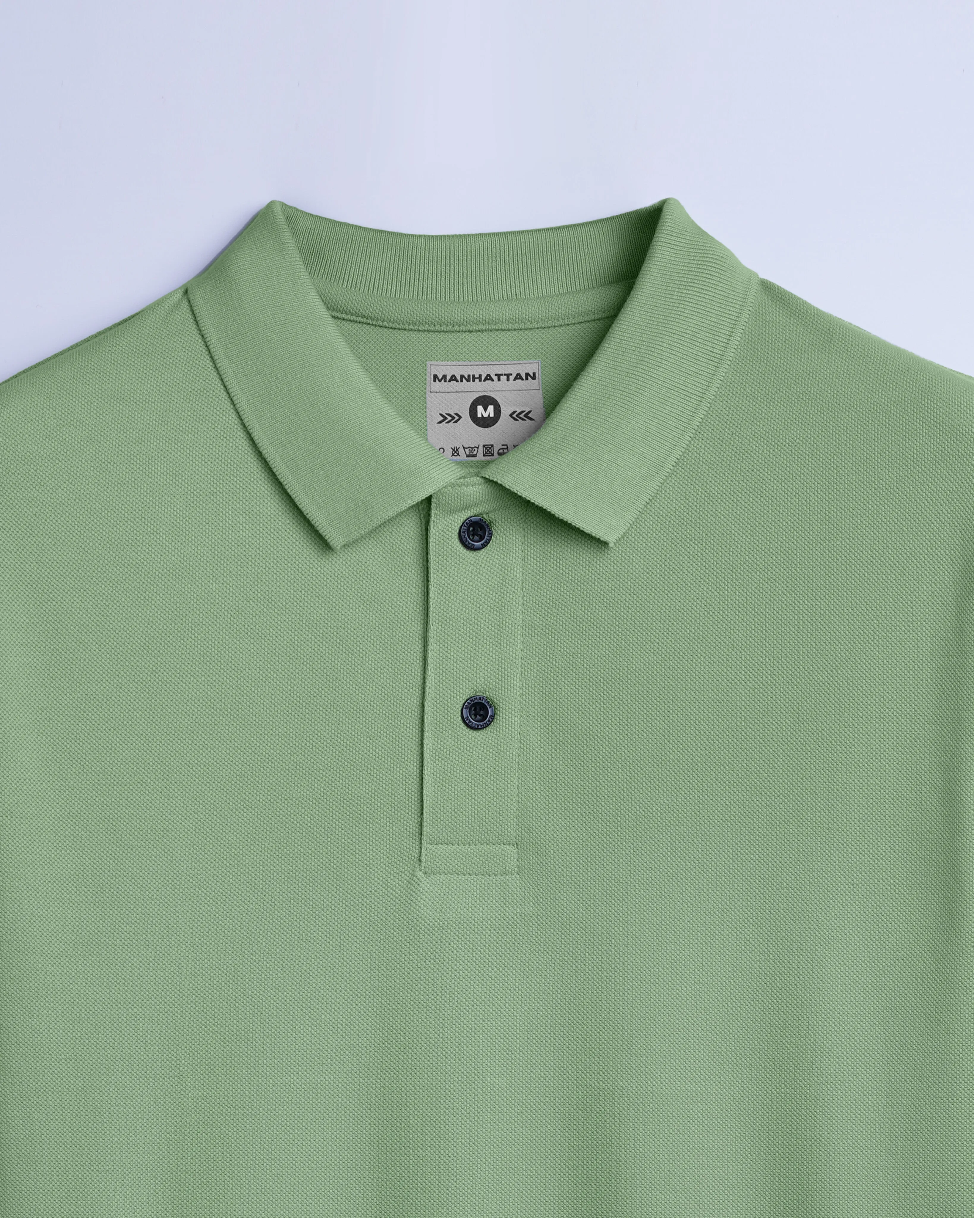 Cotton Polo Full Sleeve Unisex Light Pista Without Pocket