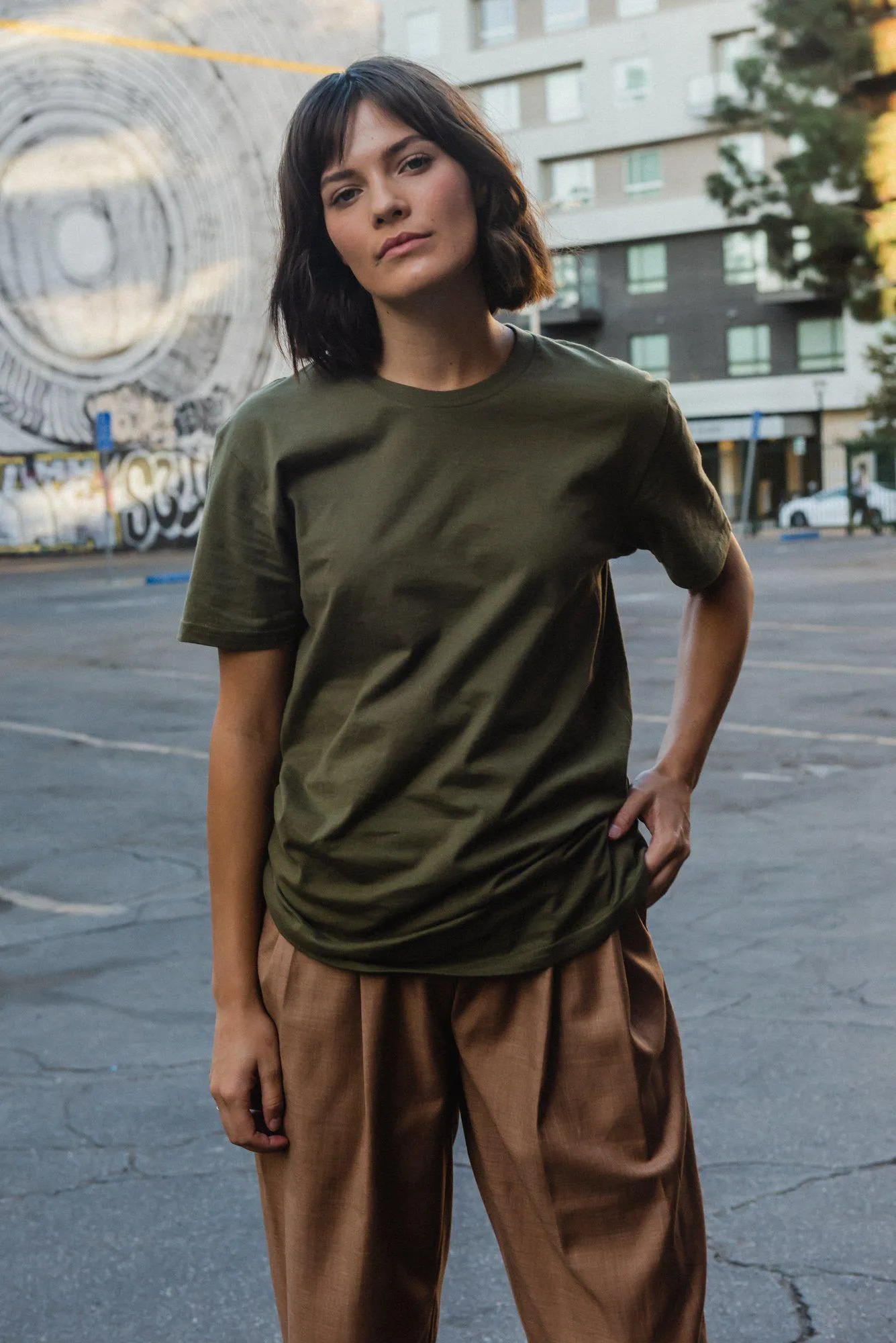 Crew Neck T-shirt | White Heather | CL-1002