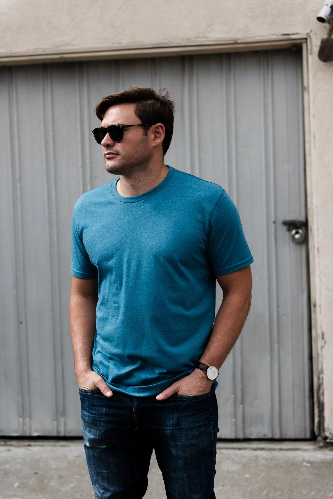 Crew Neck T-shirt | White Heather | CL-1002