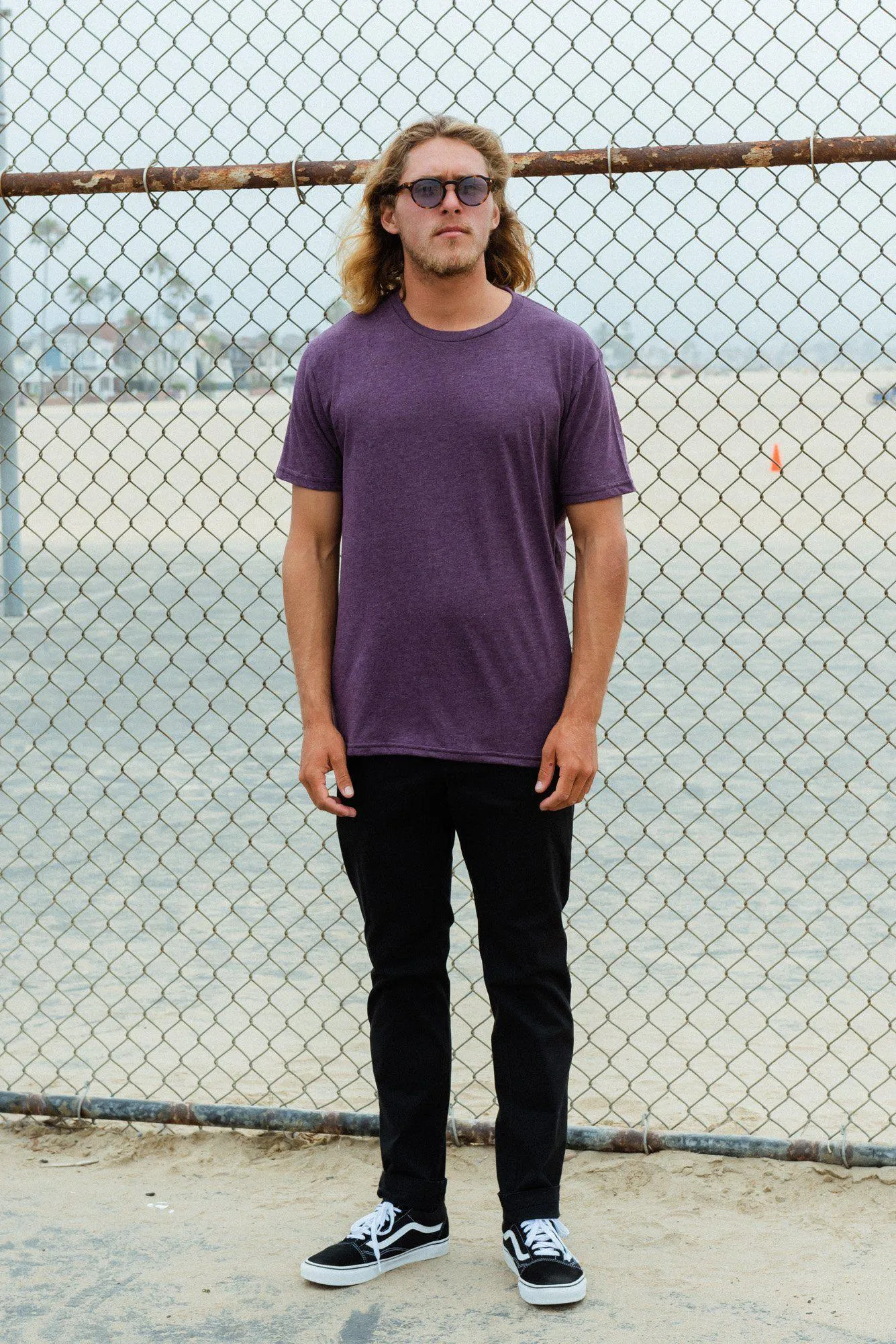 Crew Neck T-shirt | White Heather | CL-1002