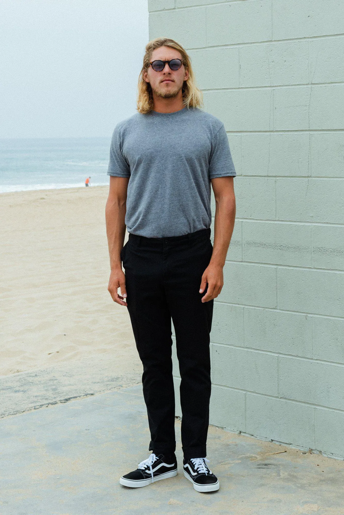 Crew Neck T-shirt | White Heather | CL-1002