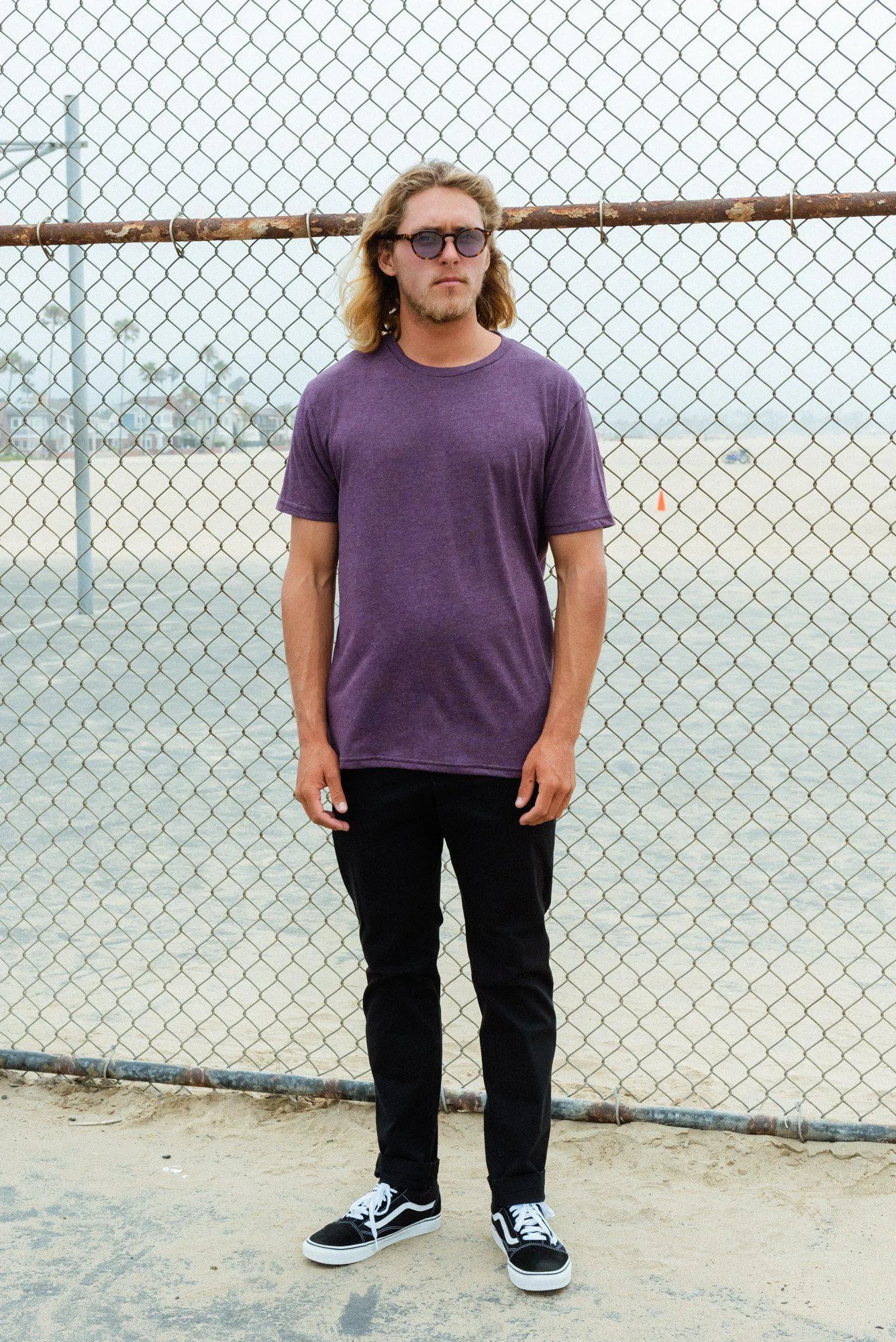 Crew Neck T-shirt | White Heather | CL-1002