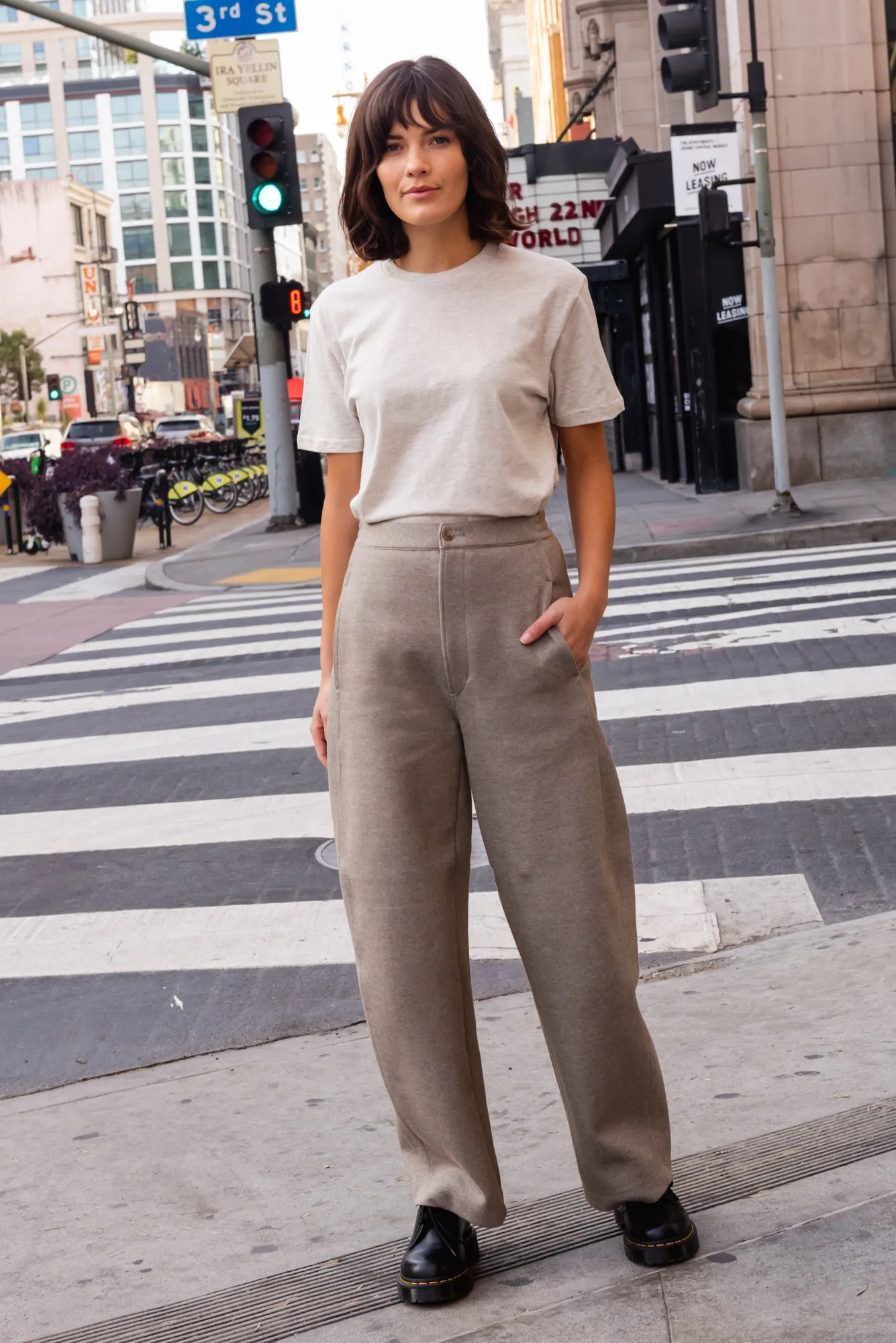 Crew Neck T-shirt | White Heather | CL-1002