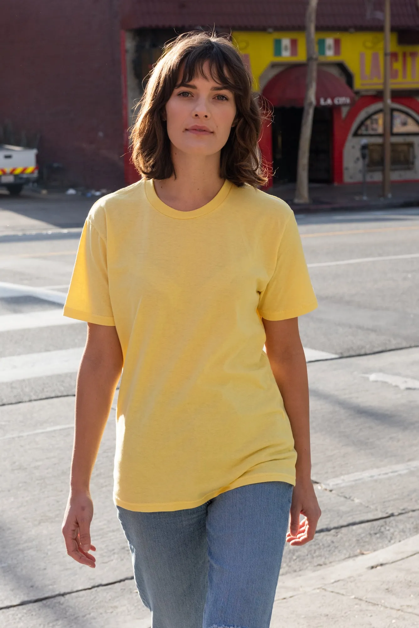 Crew Neck T-shirt | White Heather | CL-1002