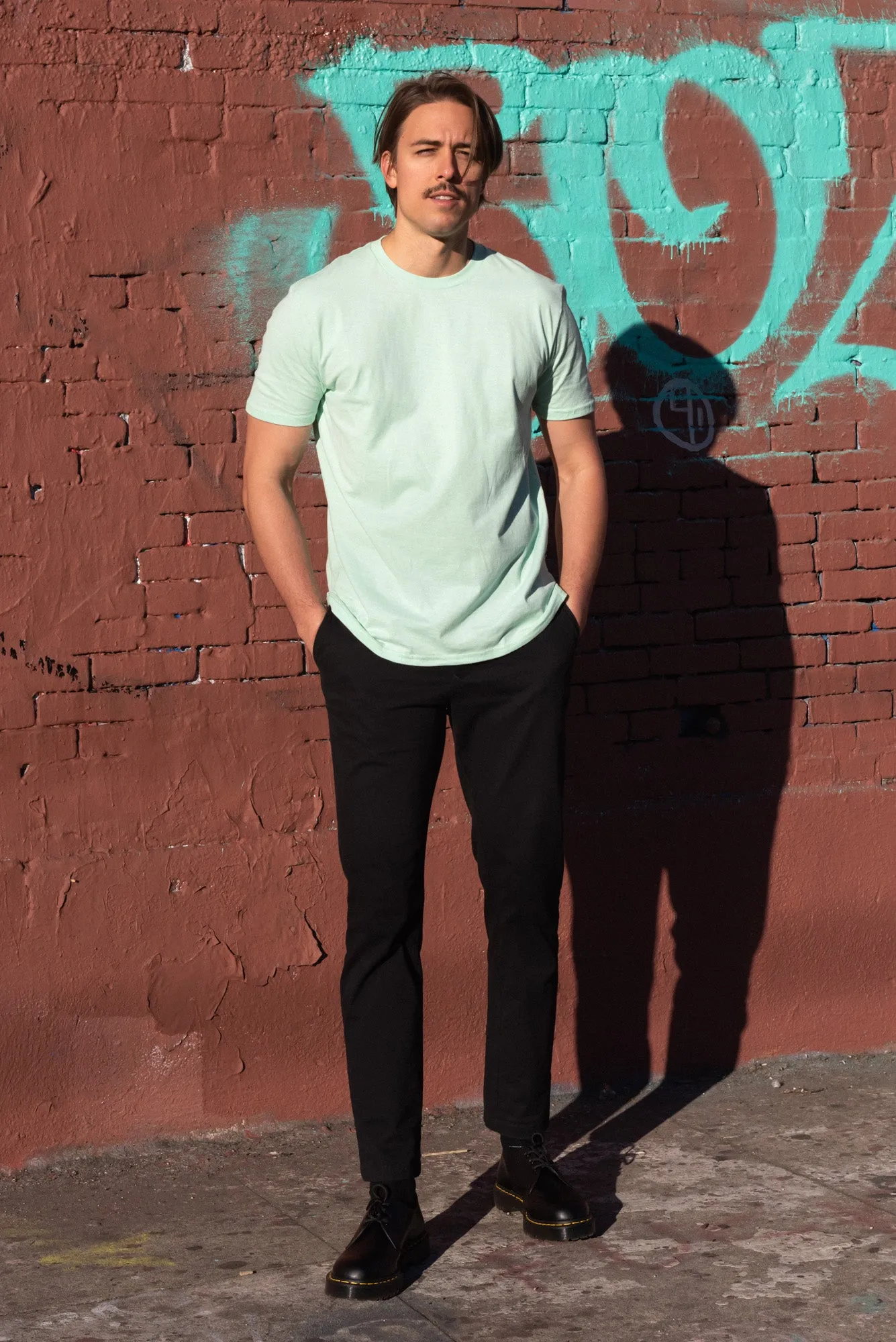 Crew Neck T-shirt | White Heather | CL-1002