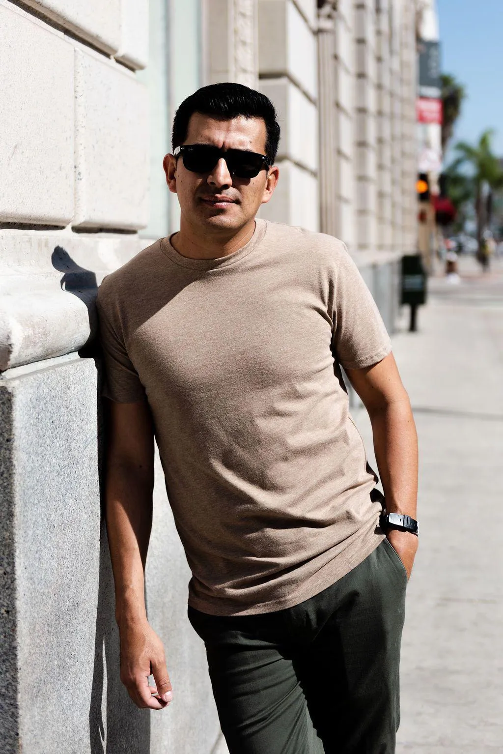 Crew Neck T-shirt | White Heather | CL-1002