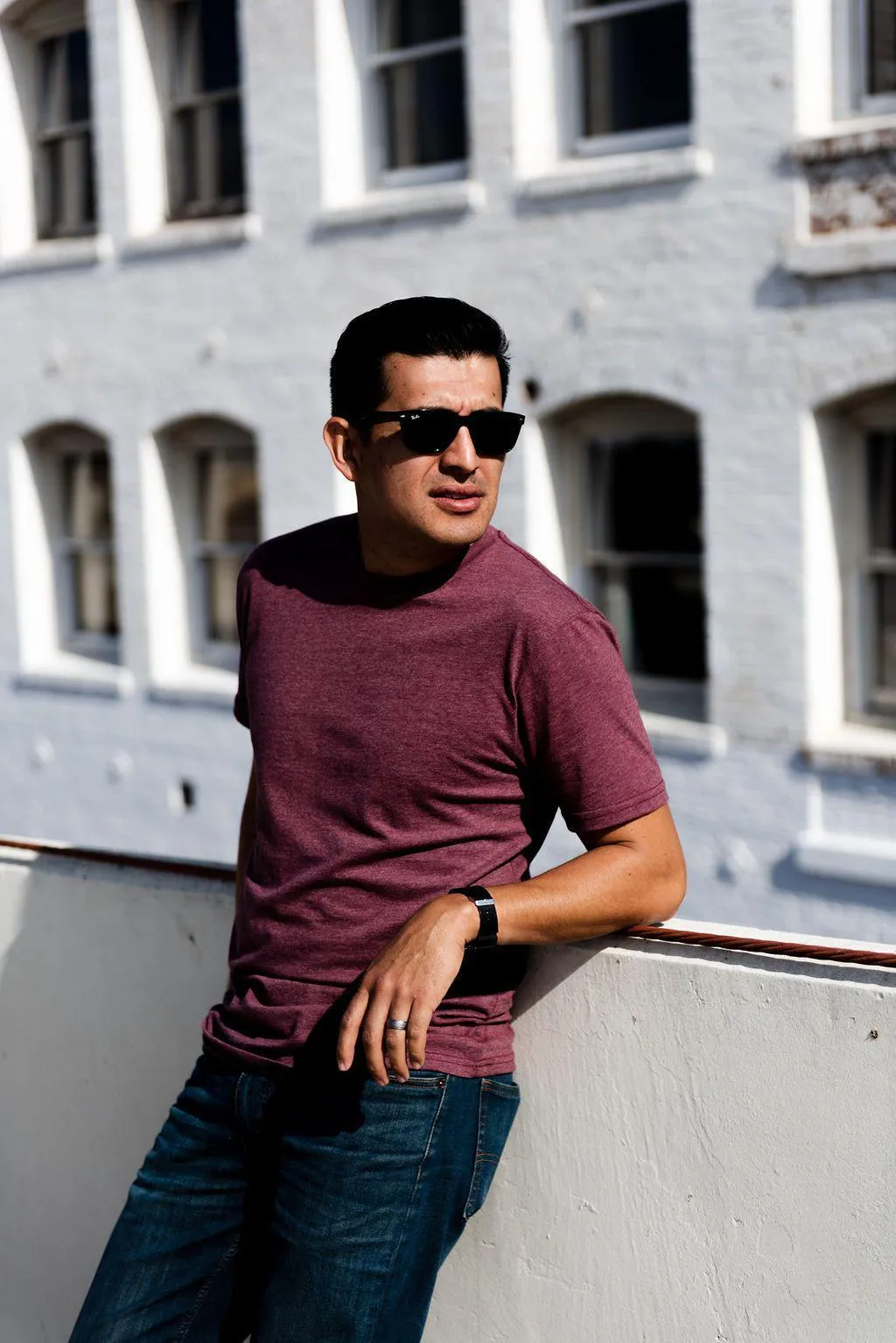 Crew Neck T-shirt | White Heather | CL-1002