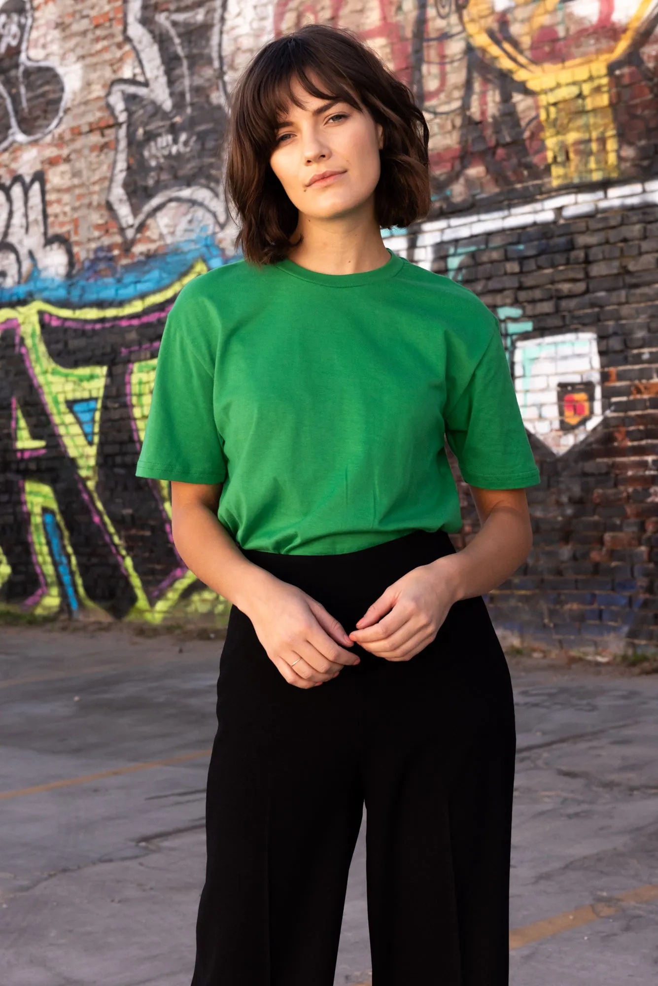 Crew Neck T-shirt | White Heather | CL-1002