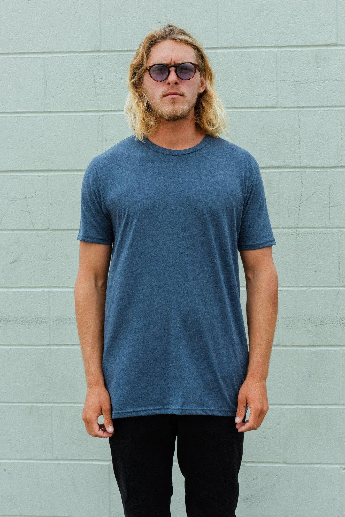 Crew Neck T-shirt | White Heather | CL-1002