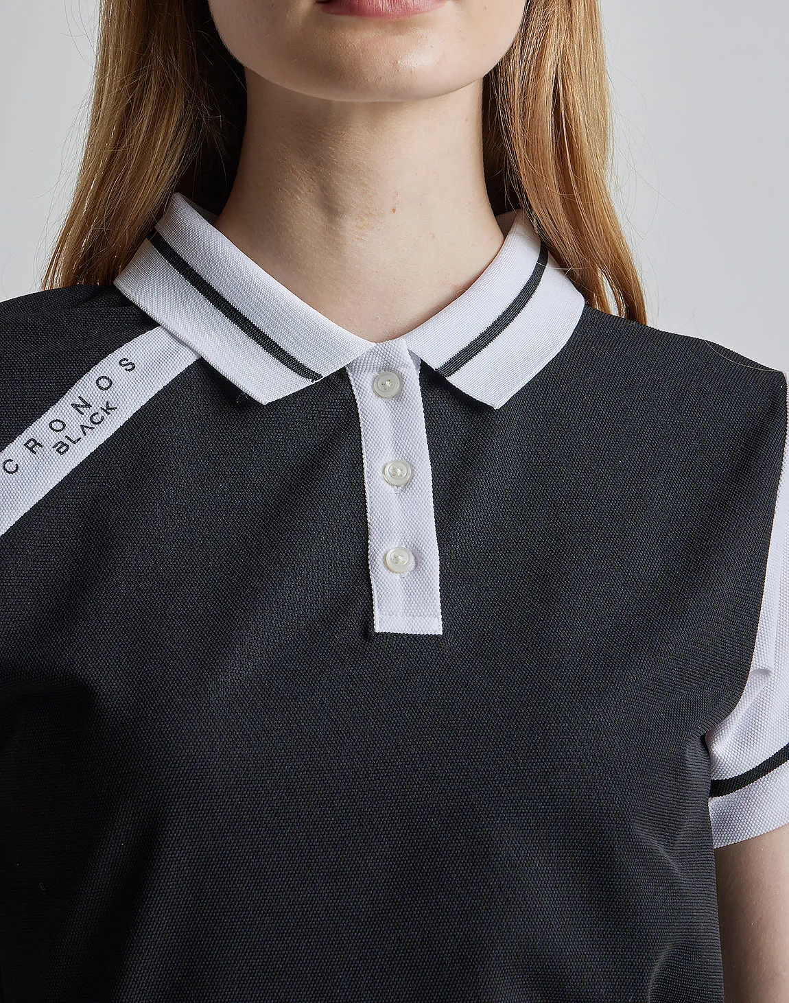 CRONOS BLACK POLO SHIRTS【WHITE】