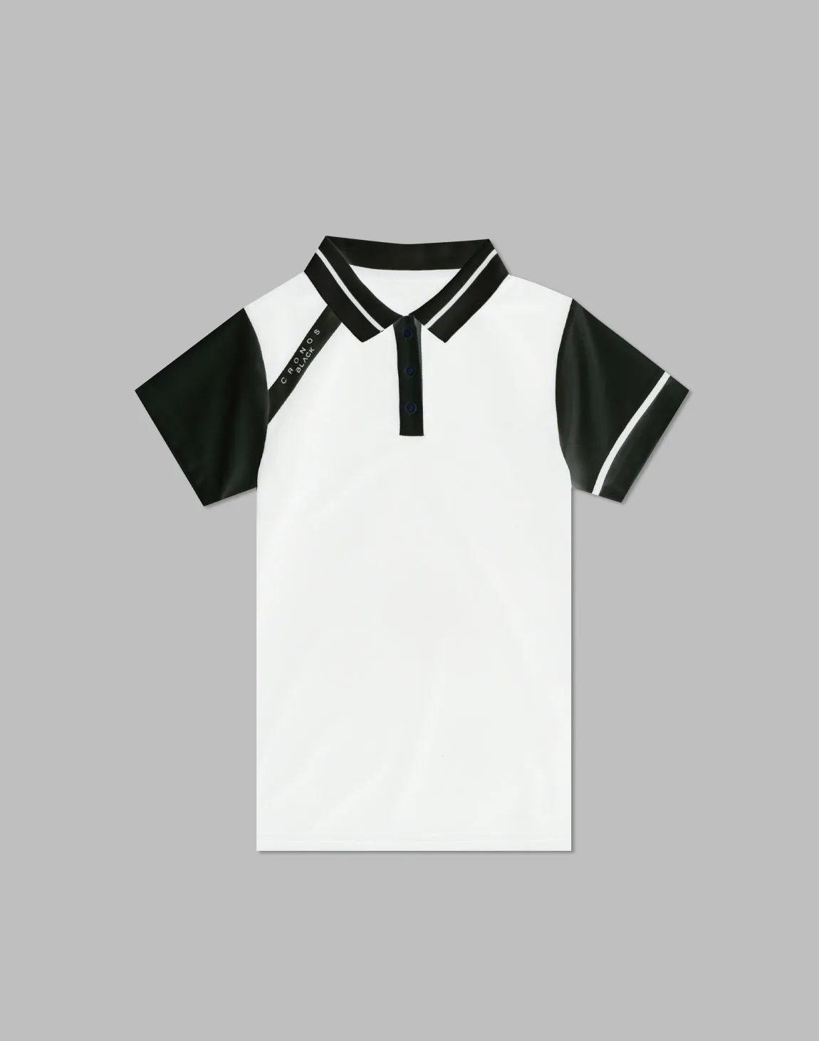 CRONOS BLACK POLO SHIRTS【WHITE】