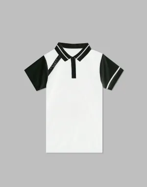 CRONOS BLACK POLO SHIRTS【WHITE】