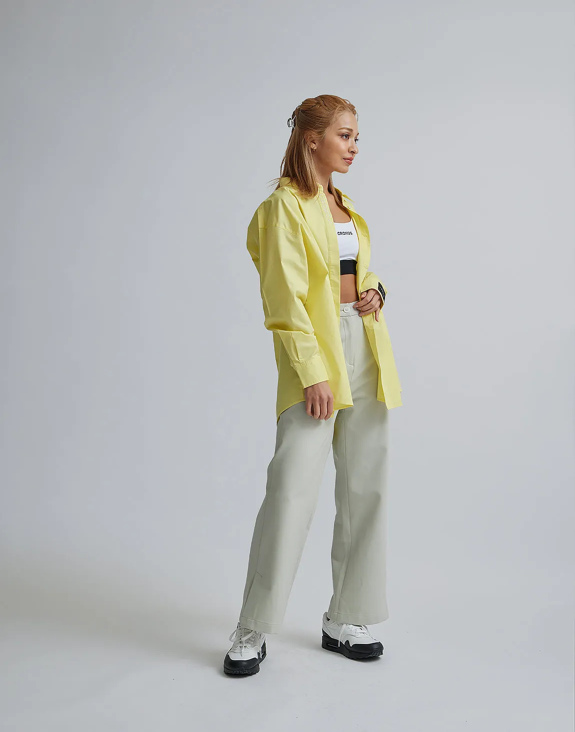 CRONOS WOMEN LOGO LONG SHIRTS【YELLOW】