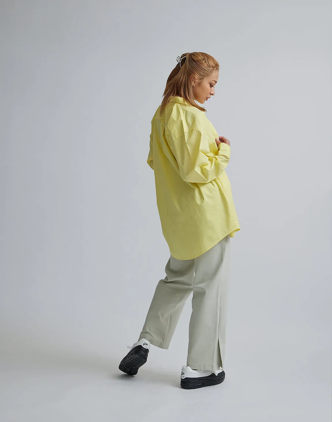 CRONOS WOMEN LOGO LONG SHIRTS【YELLOW】