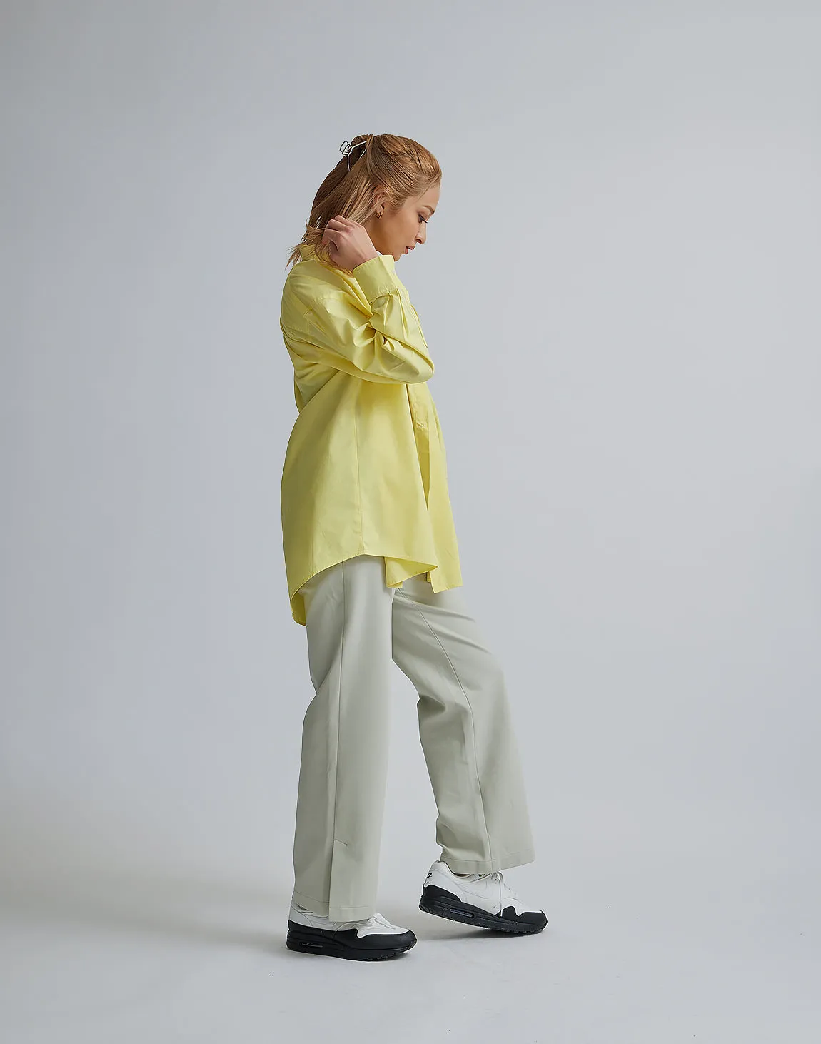 CRONOS WOMEN LOGO LONG SHIRTS【YELLOW】