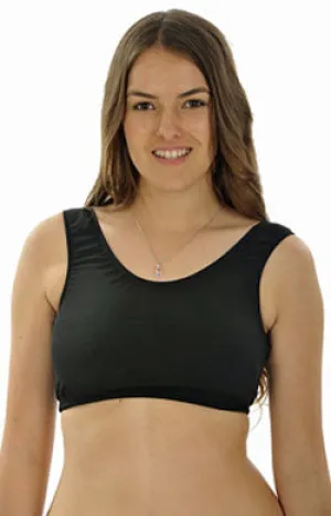 Crop Top Chlorine Resistant - Black