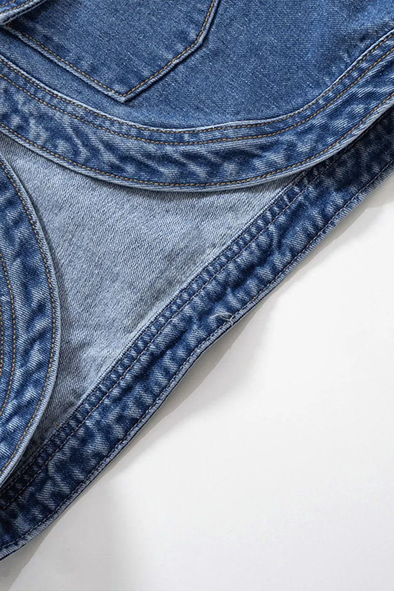 CS3291 Crop Denim Jacket Outerwear