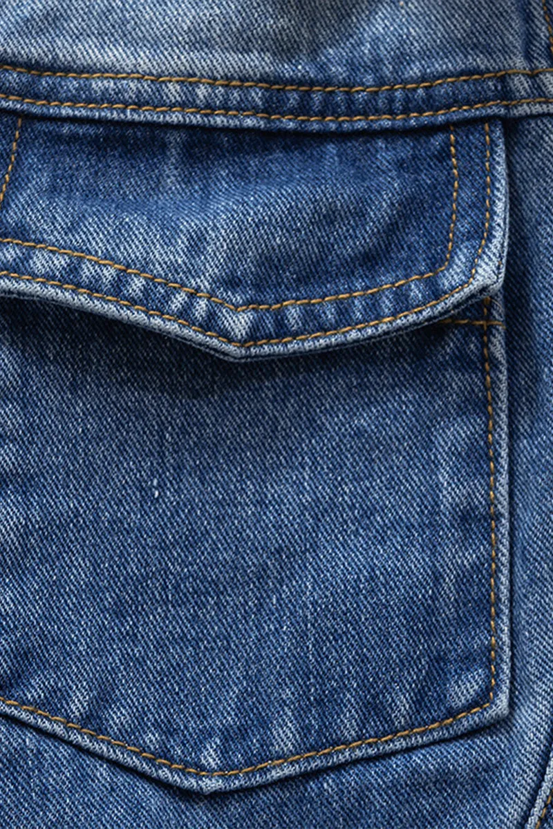 CS3291 Crop Denim Jacket Outerwear