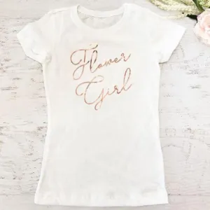 Cursive Flower Girl Shirt