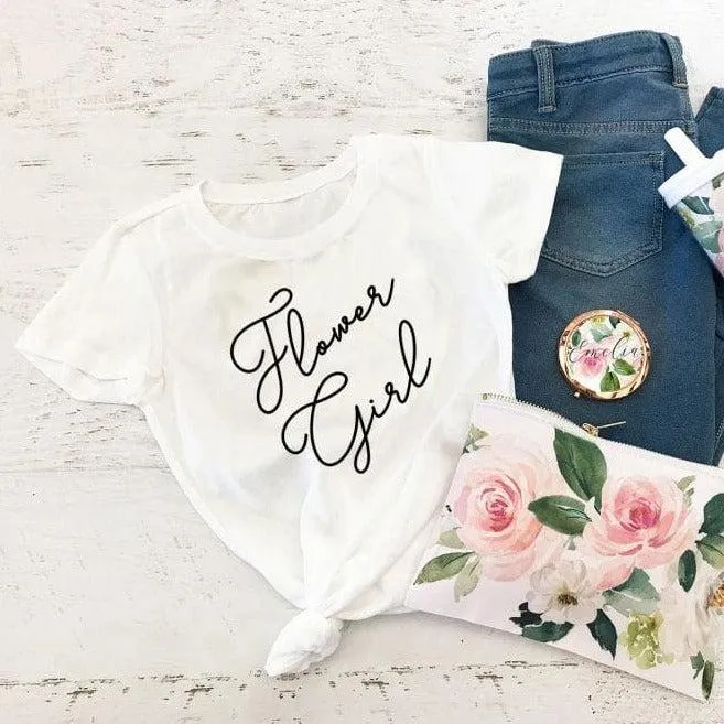 Cursive Flower Girl Shirt