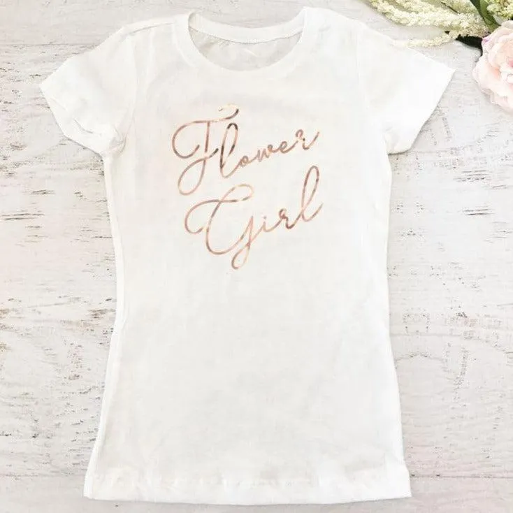 Cursive Flower Girl Shirt