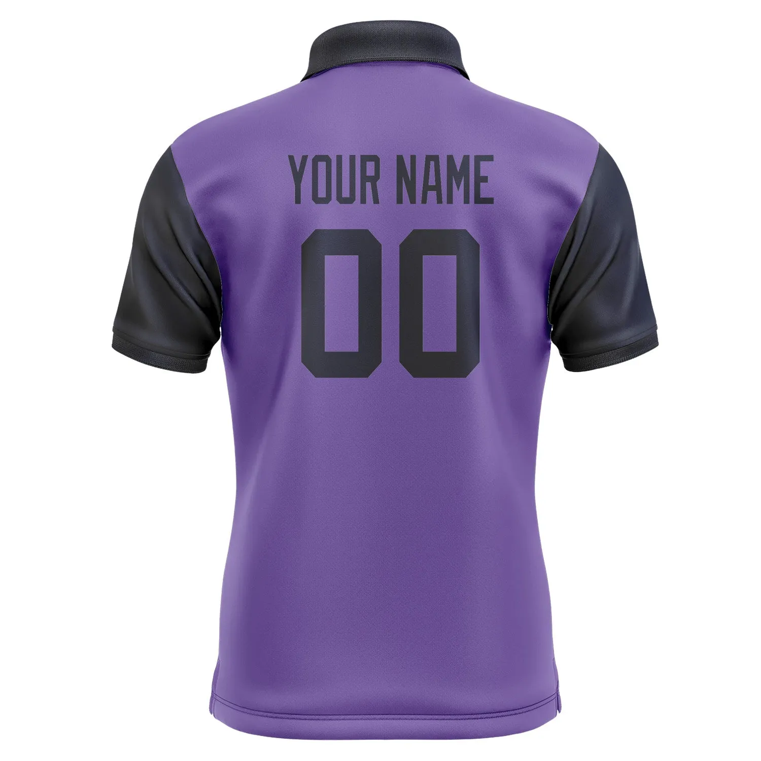 Custom Light Purple Navy Short-Sleeve Polo Shirt