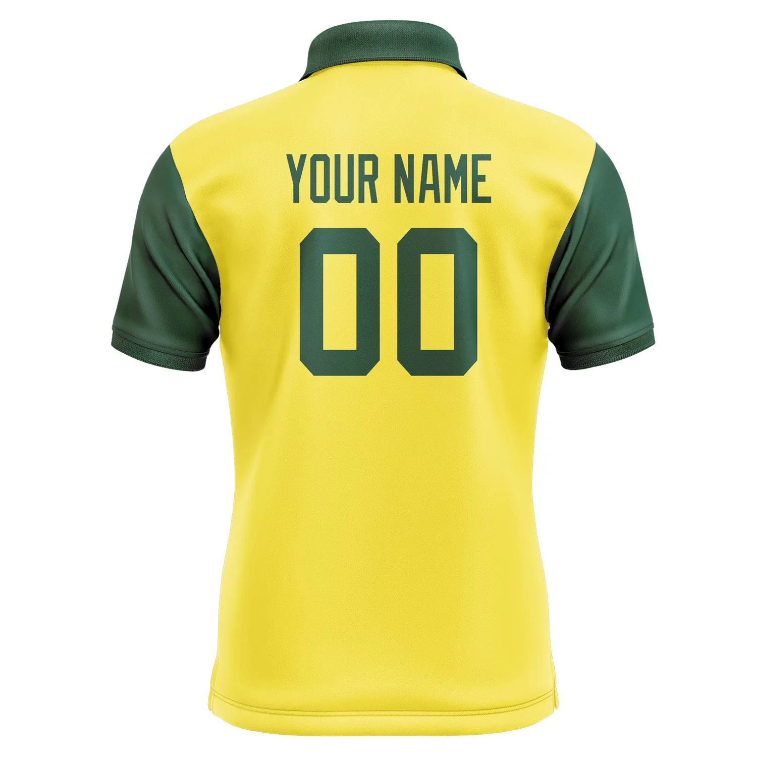 Custom Light Yellow Green Short-Sleeve Polo Shirt
