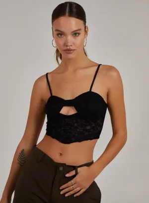 Cut Out Lace Corset Top