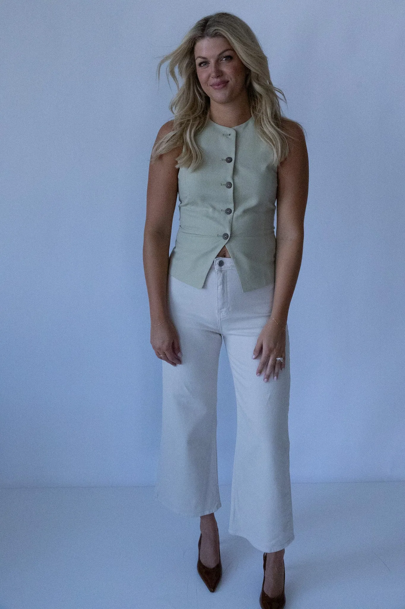 Day to Night Button Down Vest-Final Sale
