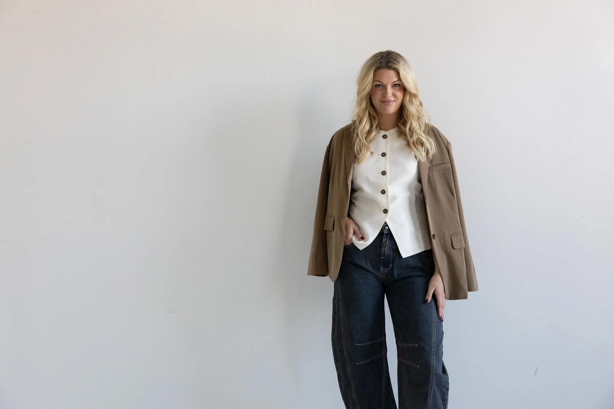 Day to Night Button Down Vest-Final Sale
