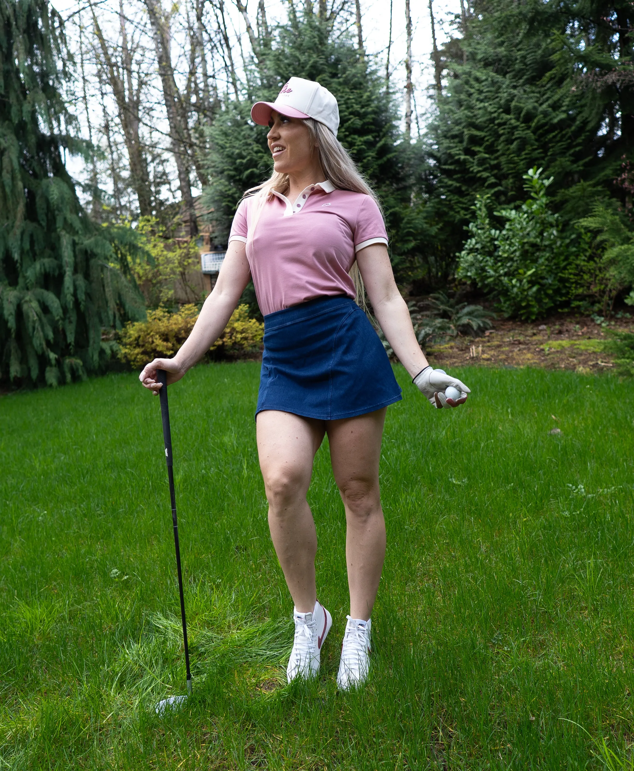 Denim Chic Flare Skort