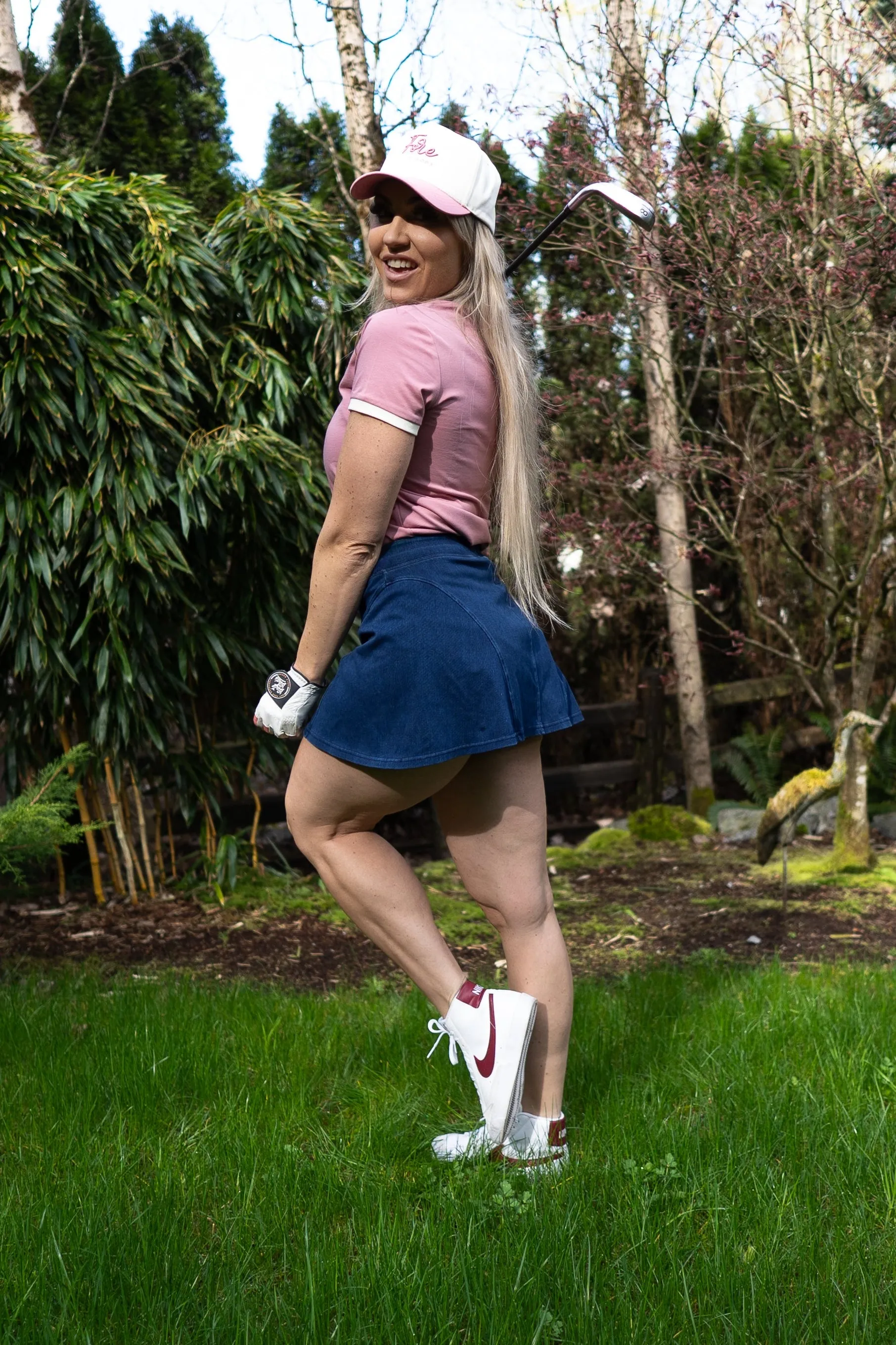 Denim Chic Flare Skort
