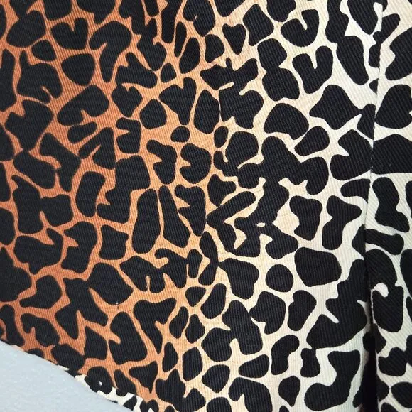 Derek Lam Womens Leopard Print Shorts Hot Pants Size 6 100% Cotton Made In Italy