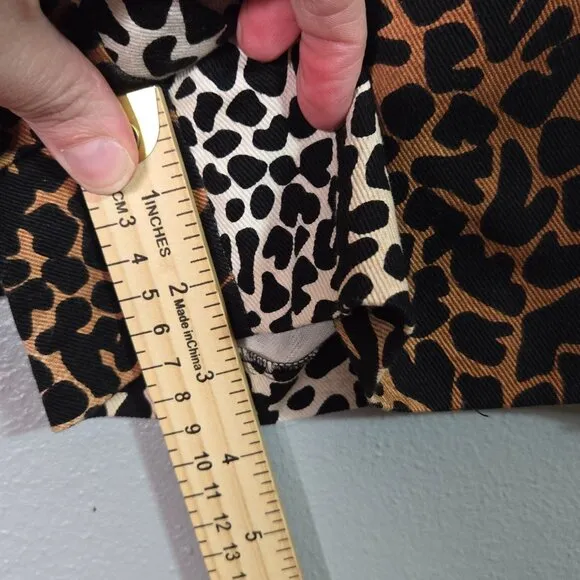 Derek Lam Womens Leopard Print Shorts Hot Pants Size 6 100% Cotton Made In Italy