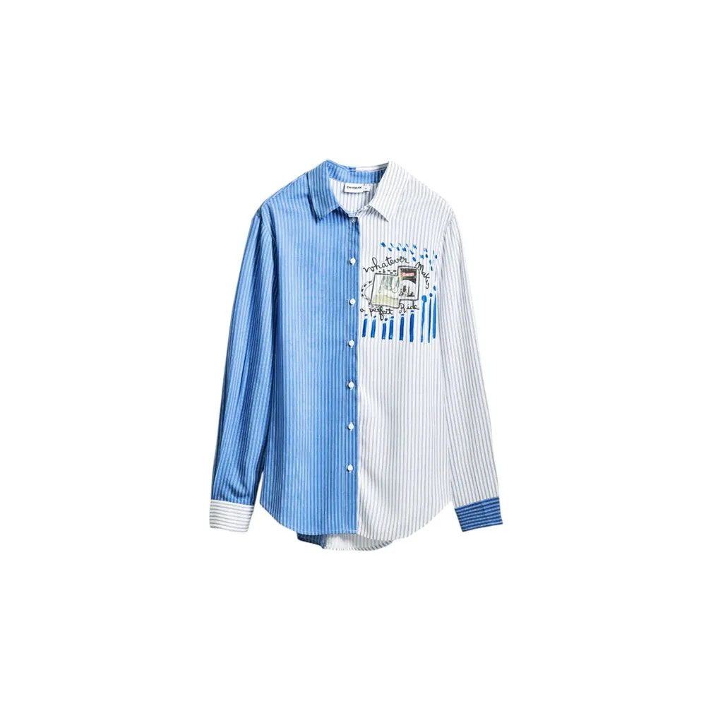 Desigual Light Blue Viscose Sweater