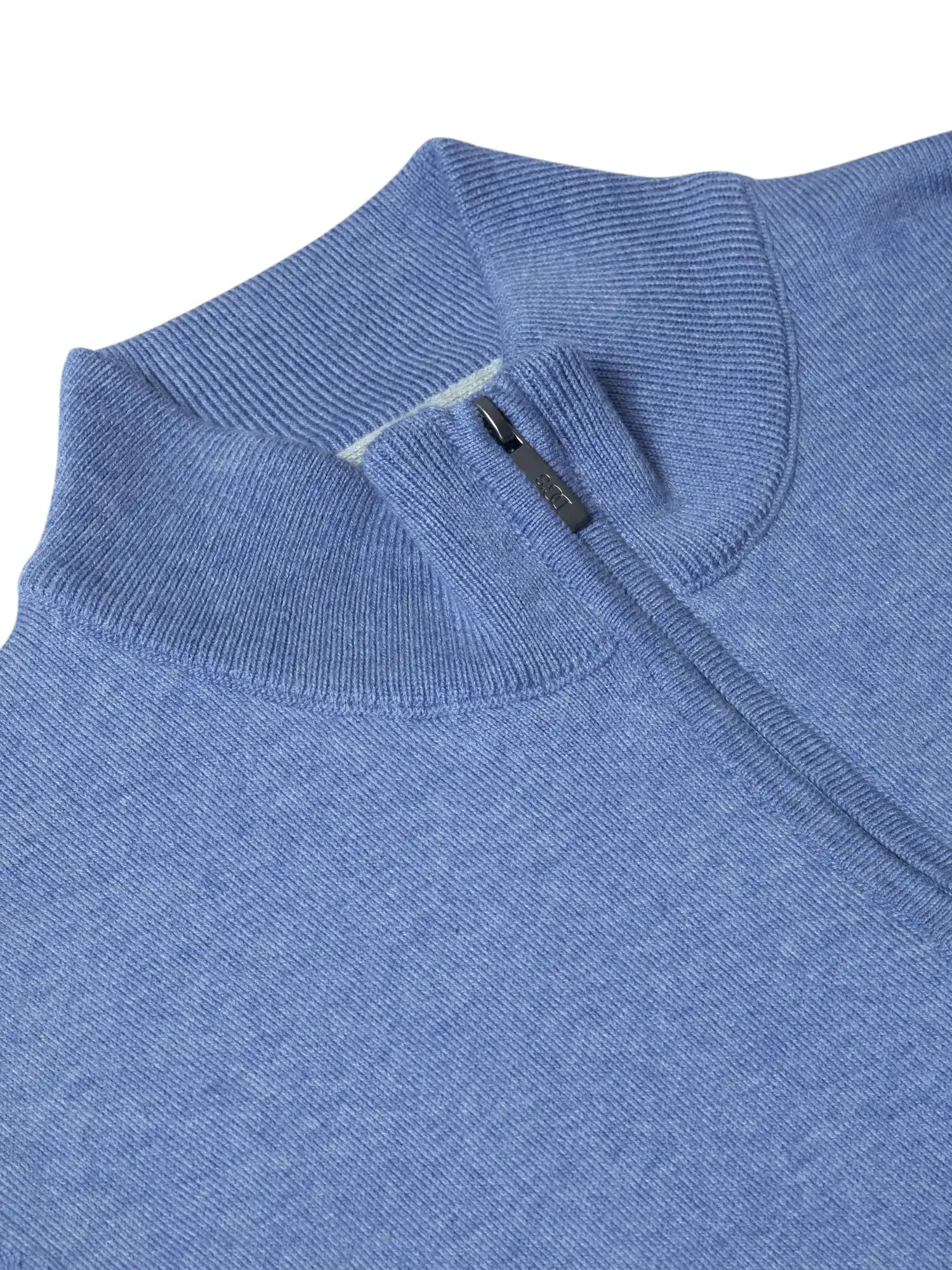 DG's Drifter Mens Half Zip Sweater Light Blue