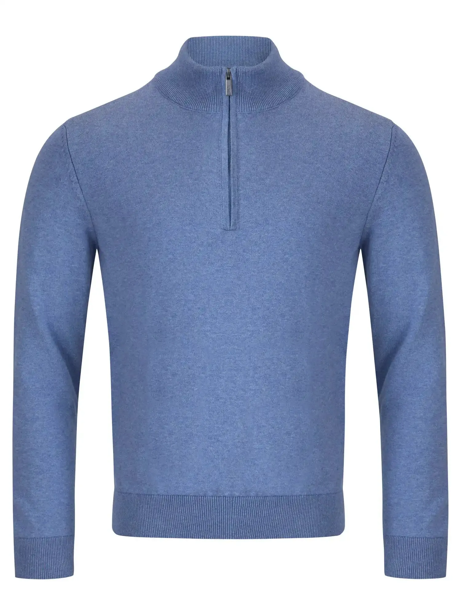 DG's Drifter Mens Half Zip Sweater Light Blue