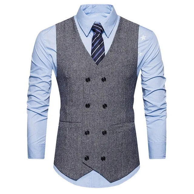 DIHOPE 2020 Business Blazer  Vest  Pants Suit Sets Men Autumn Fashion Solid Slim Wedding Set Vintage Classic Blazers Male
