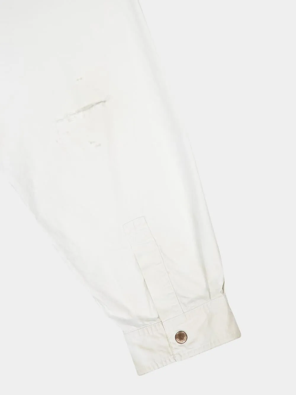 Dirty White Washed Ripstop Workwear Overshirt