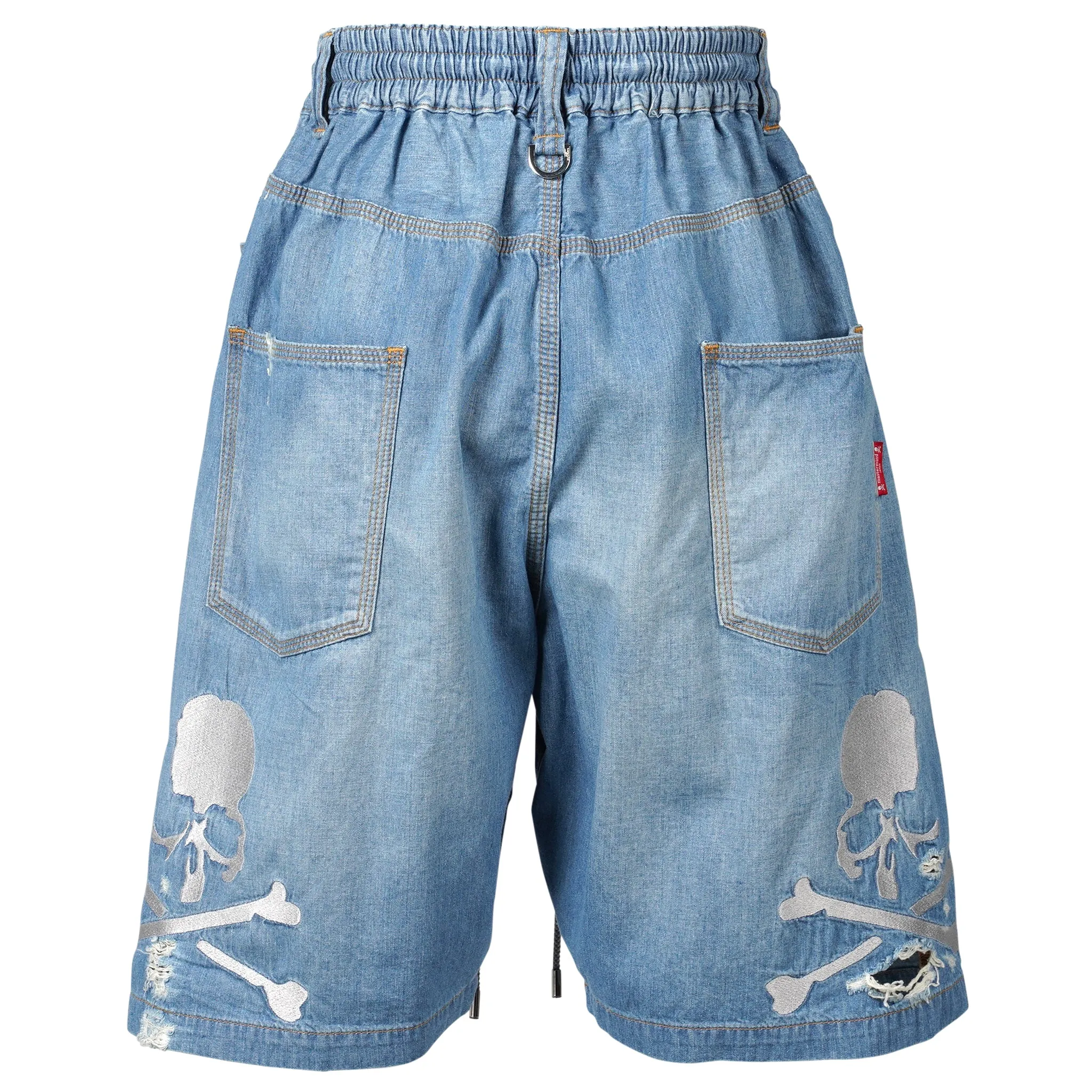 DISTRESSED EASY DENIM SHORTS (310) / 009:INDIGO