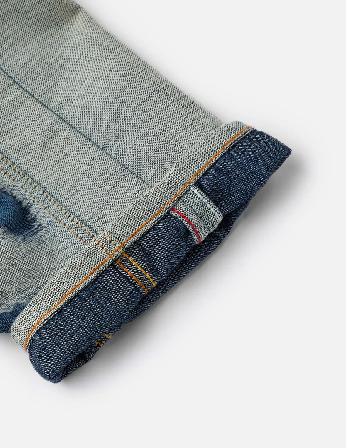 Distressed Seagull Embroidery Fashion Fit Denim Jeans