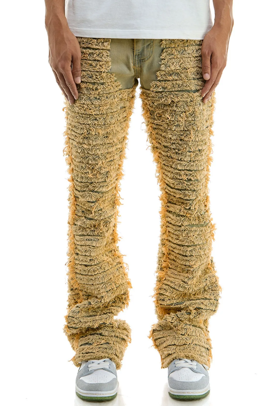 Distressed Skinny Flare Jeans - Skinny Flare Jeans