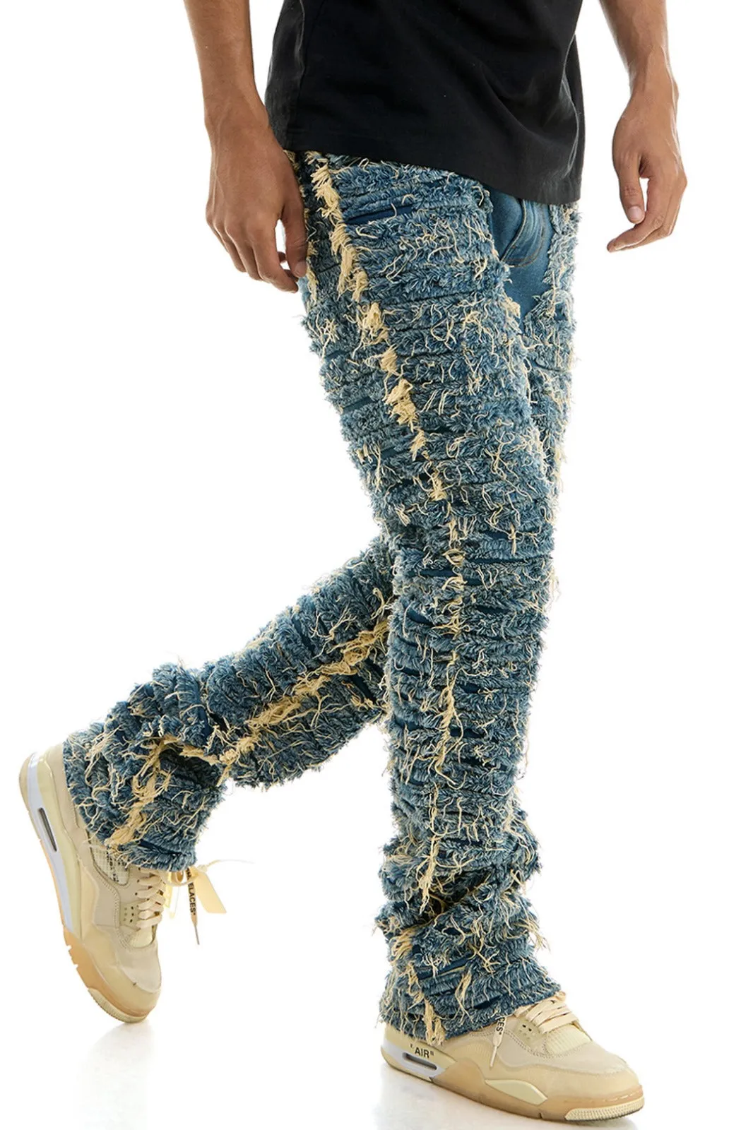 Distressed Skinny Flare Jeans - Skinny Flare Jeans
