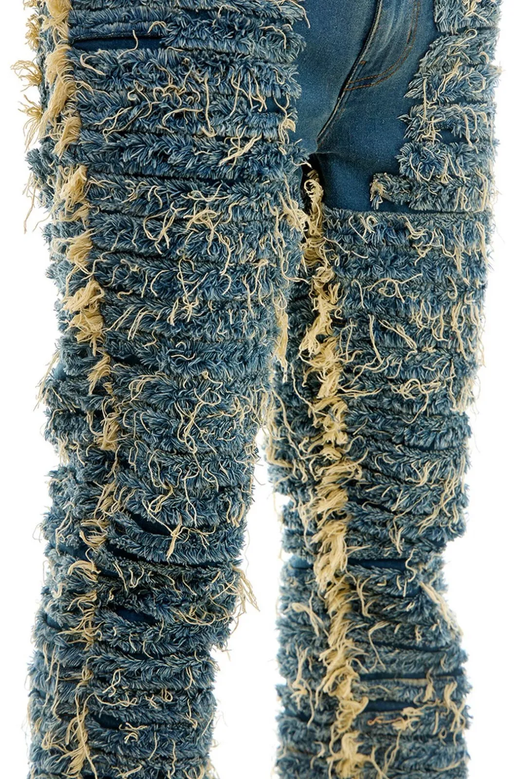 Distressed Skinny Flare Jeans - Skinny Flare Jeans