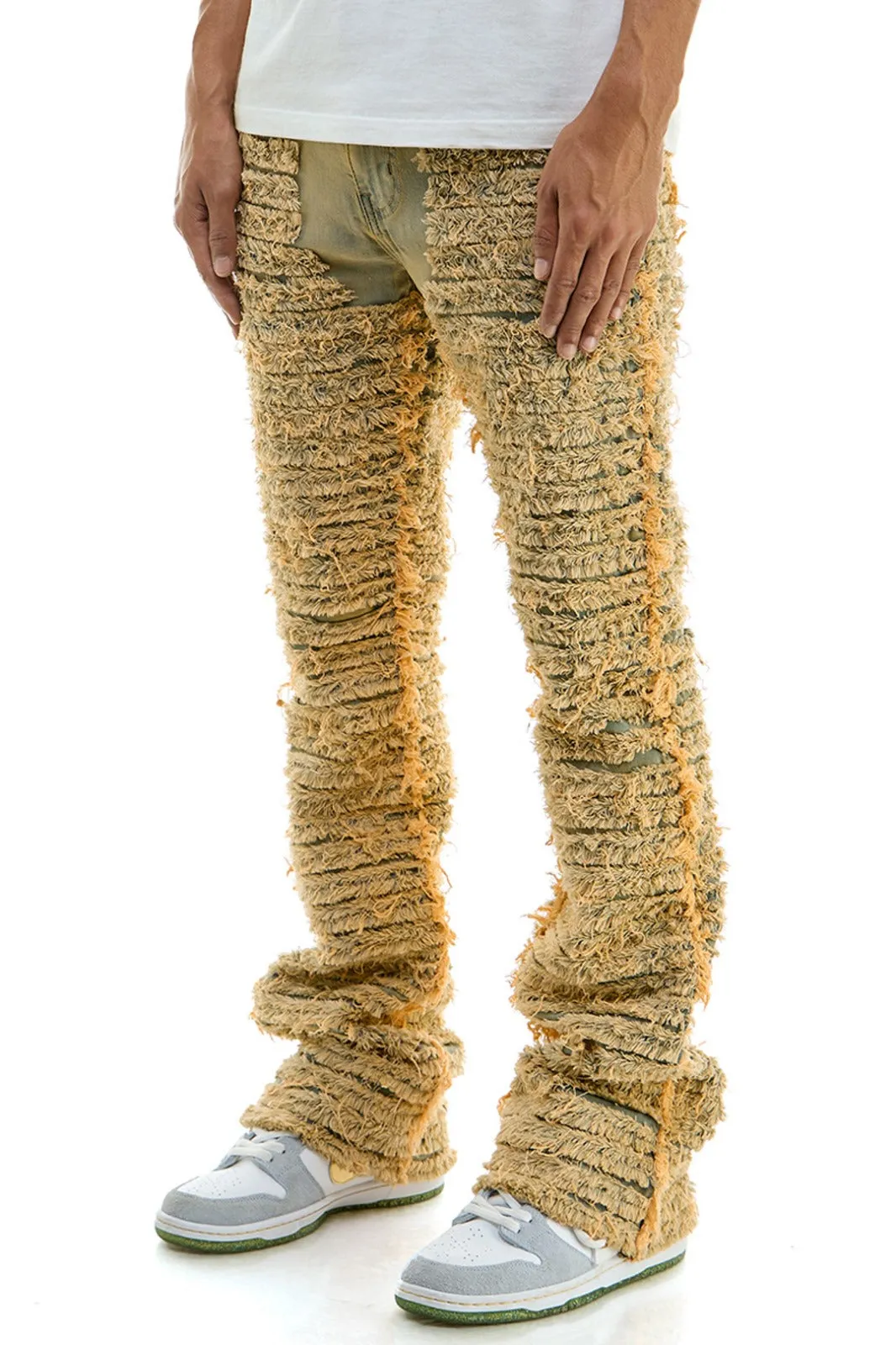 Distressed Skinny Flare Jeans - Skinny Flare Jeans