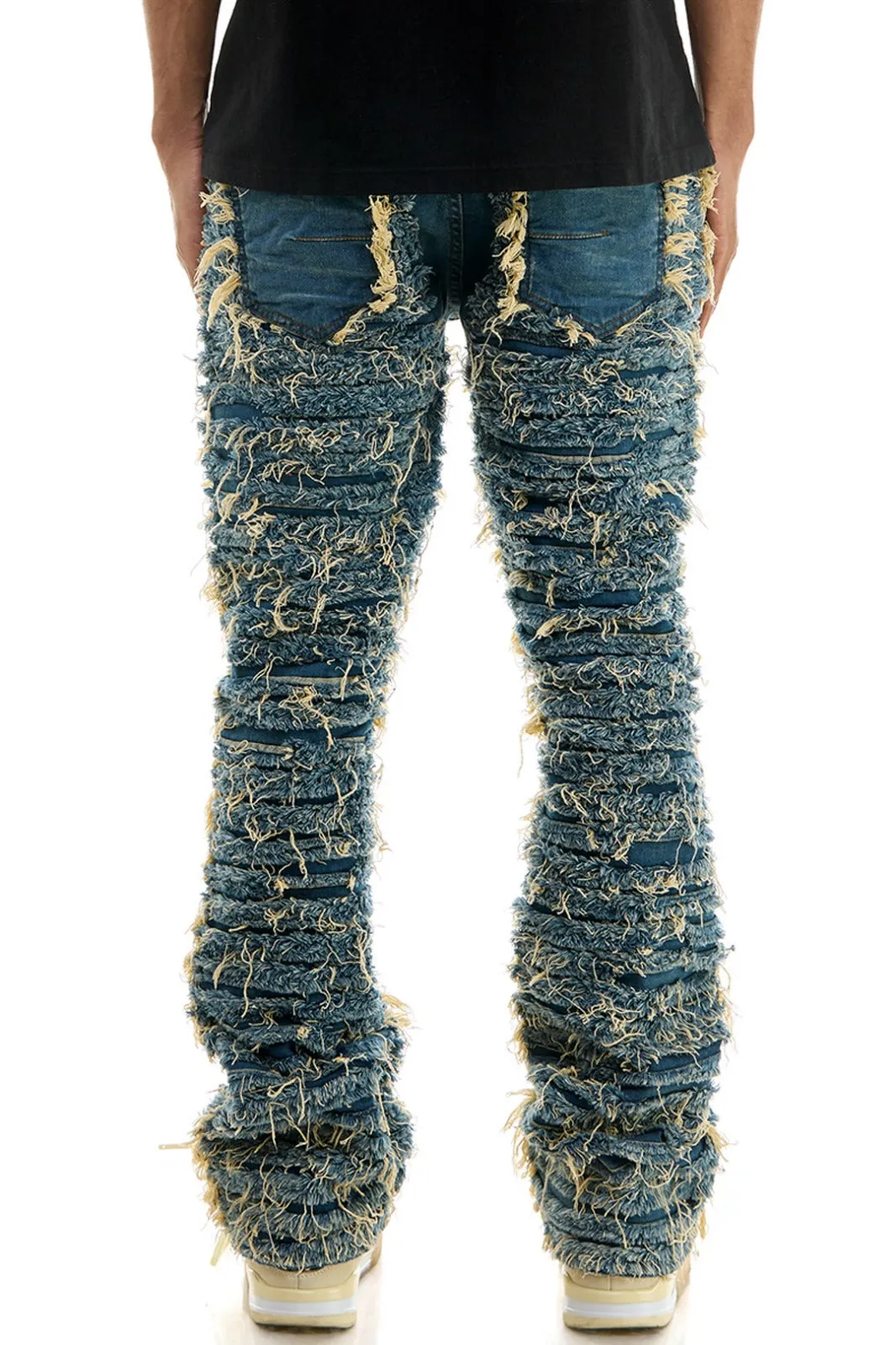 Distressed Skinny Flare Jeans - Skinny Flare Jeans
