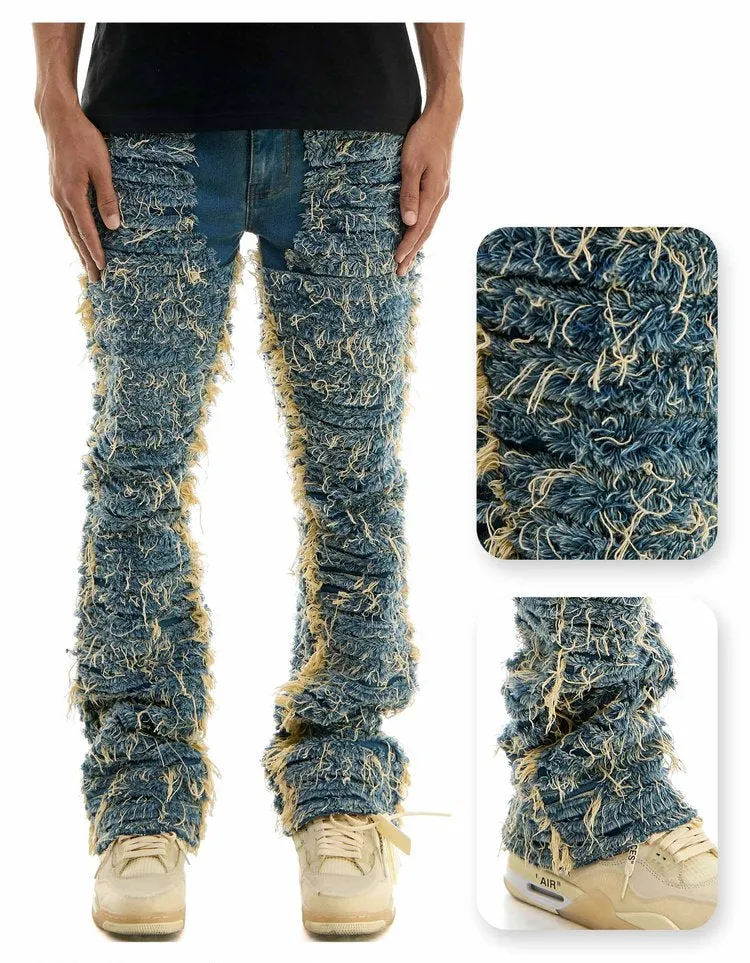 Distressed Skinny Flare Jeans - Skinny Flare Jeans